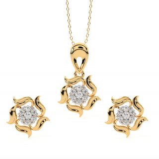 Designer Diamond Pendant Set